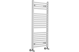 Warmehaus Contemporary Straight Heated Bathroom Towel Rail Radiator Rad 970 x 450 White