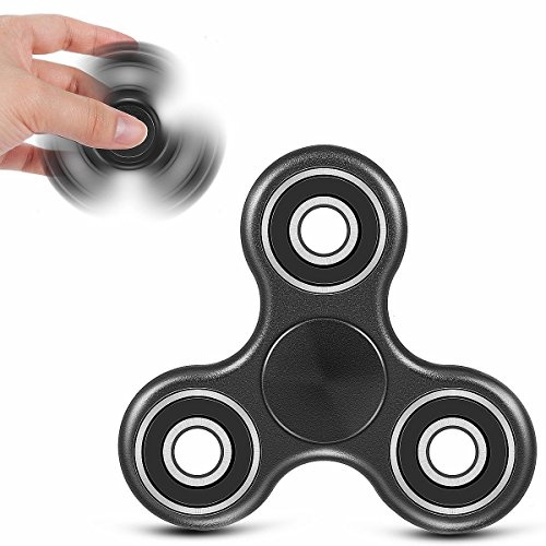 Hand Spinner Toy, InGoo Tri-Spinner Fidget Toy Stress Reducer High Speed Bearings Spins Finger Spinner Release Pressure for Kids & Adults (Black)