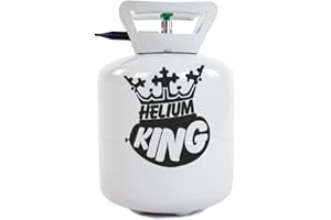 Helium King Disposable Helium Gas Canister - Fills 50 x 9 Inch Latex Balloons or 18 Foil Balloons - Helium Balloon Gas UK Filled Helium Cylinder for Parties