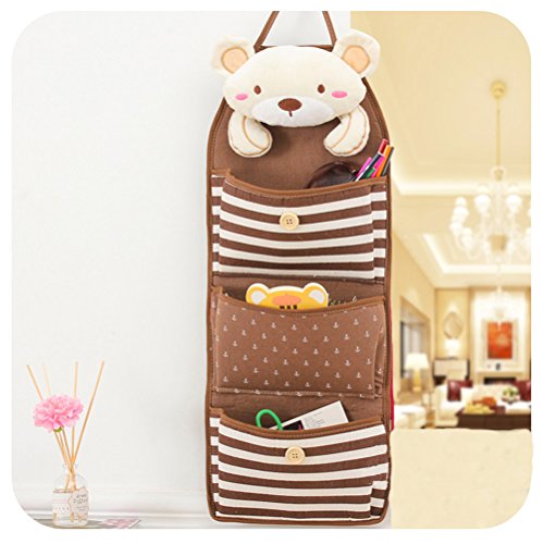 Preisvergleich Produktbild Fieans Utensilo 52*22cm Mehrschicht-Aufbewahrungstasche Hängeorganizer Multifunktionale Wohnzimmer Schlafzimmer Bad Utensilo-Kaffee