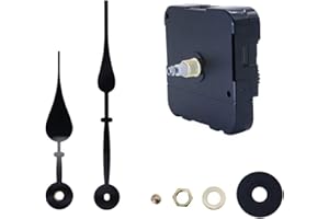 Clock Parts, 15-28MM DEEWISH High Torque Movimento al quarzo con orologio Meccanismo parti di ricambio fai da te con le lancette dell'orologio (15mm+HR2057 hands, Nero)