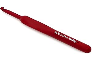 Frida's Wollhaus Tulip Etimo Red Häkelnadel mit Komfortgriff glatte Hakenspitze griffig 15 Größen (5,5 mm)