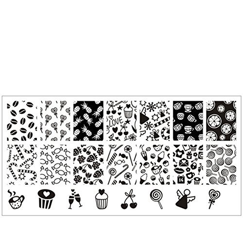 Nail Art Stamp Template Image Plate Cute Candy