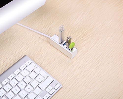 USB Hub, Jelly Comb 4 Port USB 3.0 Hub, Premium Aluminium Superspeed USB 3.0 Datenhub, Silber - 7