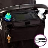 MAXIMIZA EL ESPACIO DE TU COCHECITO con nuestro organizador para cochecito de BTR EXTRA GRANDE E IMPERMEABLE. ¡Accede a todo fácilmente mientras paseas Y crea un estiloso ESPACIO EXTRA EN TU COCHECITO!