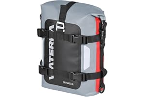 ViaTerra DryBag 8L - 100% Waterproof Motorcycle Tailbag | Rear Rack Bag I Universal with Versatile mounting