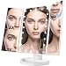 Produktbild Beleuchteter Make-up-Spiegel, 10X 3X 2X 1X Make-up-Tischspiegel 22 LEDs beleuchteter Tri-Fold-Make-up-Spiegel mit Touchscreen und 180 ° verstellbarer Stand Dual Power Mode Travel Beauty Spiegel (weiß)