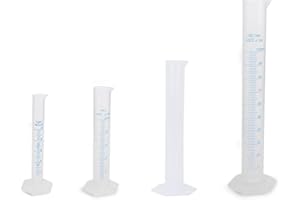 CUTEFLY 10/25/50/100 ml Éprouvette Graduée Doseur en Plastique Transparent