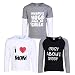 Goodway Pack of 3 Boys Full Sleeve Black-White-Gray T-Shirts Mom & Dad Theme-1 RS.549.00
