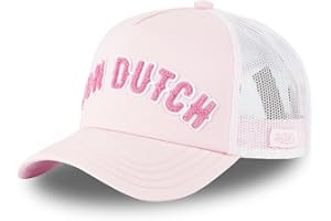 Von Dutch Casquette Homme & Femme, Casquette Trucker Ajustable, Rose, Blanc, Taille TU