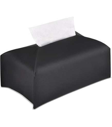 WIYETY Kosmetiktücher Box Aus PU Leder - Stilvolle Aufbewahrung Mit 5 Untersetzern