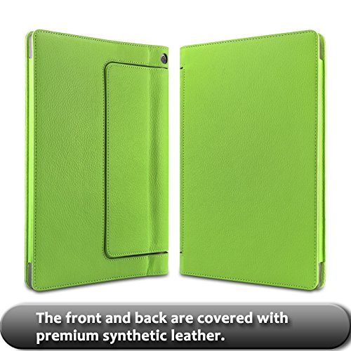 Lenovo Yoga Tab 3 Plus/ Lenovo Yoga Tablet 3 10 Pro Hülle Case, Infiland Slim Fit Folio PU-lederne dünne Kunstleder Schutzhülle Cover Tasche für Lenovo Yoga Tab 3 Plus 25,65cm (10,1 Zoll IPS) Convertible Media Tablet/Lenovo YOGA Tablet 3 10 Pro 25,6 cm (10,1 Zoll QHD IPS) Tablet (Not für Lenovo Yoga Tab 3 10) (Grün) - 3