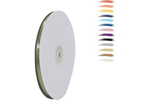 MORAINJAY Salbeigrün 3mm Satinband 95 Meter, Polyesterband, verschönern Sie Ihre Bastelarbeiten und Feiern, ideal für Geschenkverpackungen, Dekorationen, Hochzeitsautoband, Bänder zum Basteln