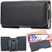 Produktbild Semoss Gürteltasche Sport Handy Cover für iPhone XS Max Damen und Herren Gürtel Hülle PU Leder mit Magnetverschluss und Gürtelclip SchutzHülle Schwarz XXL