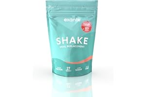 Exante Meal Replacement Shake for Weight Loss or Weight Management, High Protein, Low Sugar, High Fibre, 27 Vitamins and Minerals, 205 Calories Per Serving (Strawberry, 7-Serving, 400 g - Pack of 1)