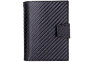 ZAYOKO Portafoglio Uomo Piccolo in Pelle con Portamonete | Porta Carte di Credito Uomo Custodia Pop-up | Portacarte Uomo con Rfid Protection Anticlonazione