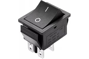 3 stycken svarta KCD4 vippbrytare 230 V 16 A On Off DPST inbyggda lampor vippströmbrytare