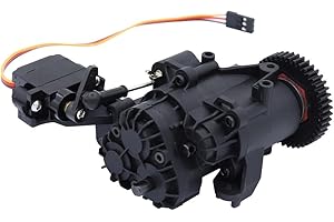 Levigo Boîte de Vitesses Double en Métal pour Voiture Télécommandée avec Moteur de Transmission Interne + Servo pour Traxxas 1/10 TRX-4 TRX-6