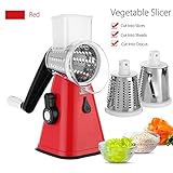 SAFE ROTARY CHEESE SLICER: Diese runden Trommelschneider bestehen aus hochwertigem Edelstahl, andere Teile bestehen aus lebensmittelechtem BPA-freiem Kunststoff. Keine Notwendigkeit Elektrizität, Zwischenblätter und keine in Kontakt kommenden Blätter mit der Hand.