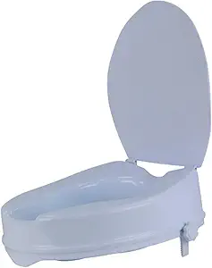 Entros SC7060D-4 Raised Toilet Seat with Lid (Whte)