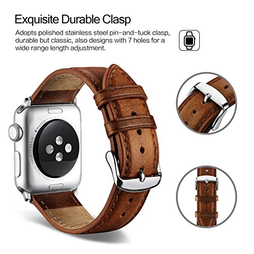 Benuo Piel Reemplazo Pulsera de Apple Watch Series 3 42mm Apple Watch Series 1 42mm Apple Watch Series 2 42mm Apple Watch Nike 42mm Marron reviews Benuo Piel Reemplazo Pulsera de Apple Watch Series 3 42mm Apple Watch Series 1 42mm Apple Watch Series 2 42mm Apple Watch Nike 42mm Marron