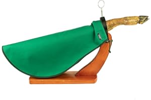 DiseLio Cubre Jamón Color Verde con Vivo Verde al rededor, con Forma Redondeada. Protector para Jamón o Paletilla. (Cubre-j-Ver_Ver)