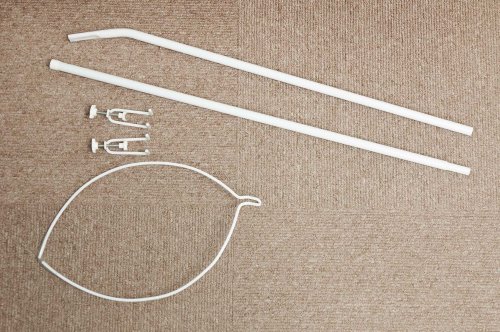 Belly and Boobs – Himmelstange für Baby Kinderbett in weiß ca. 1,50 m hoch - 2