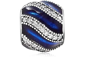 JIARONG CHARMS Argent sterling 925 Spacer Charm anniversaire Charm Charm Noël Charm pour Panodra Charms Bracelet - bleu