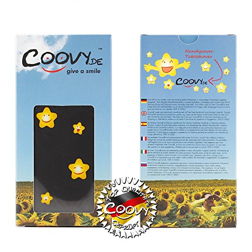 COOVY   Funda para Samsung Galaxy S5 SM-G900F SM-G901F Neo SM-G903F COVER CASE CUBIERTA DELGADO FUNDA PROTECTORA CON TAPA con l  mina protectora de pantalla   Color negro