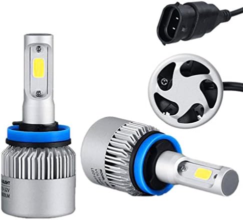 RSSONG H11/H8/H9 LED Car Headlight Kits Super Bright COB Chips 2X36W 2X8000LM Per Pair White 6500K Headlight/Fog Light Bulbs