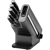 Ninja Foodi StaySharp Knife Block with Integrated Sharpener, 5-Piece Knife Set includes Chef, Bread, Slicing, Utility, Paring