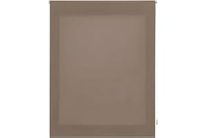 INTERBLIND | Estor Premium Translúcido Liso 160x175 cm (ancho por alto) - Estores Translúcidos Medida Tela 157x170 cm - Cortina Lisa Translúcida Color Gris