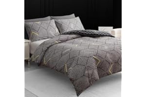 LAZZARO HOME FEEL THE DIFFERENCE Lazzaro Double Duvet Set - Premium Brushed Microfiber Double Duvet Cover (200 x 200 cm) 3 PCs - Breathable Luxury Bedding Set With Zipper Closure