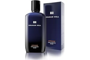 GRAHAM HILL Arnage Soothing & Refreshing Face and Beard Balm for Men, 200ml - Beard Balm, Men's Face Moisturizer, Vegan Beard Moisturiser for Men with Panthenol, Jojoba Oil & American Cuckoo Flower