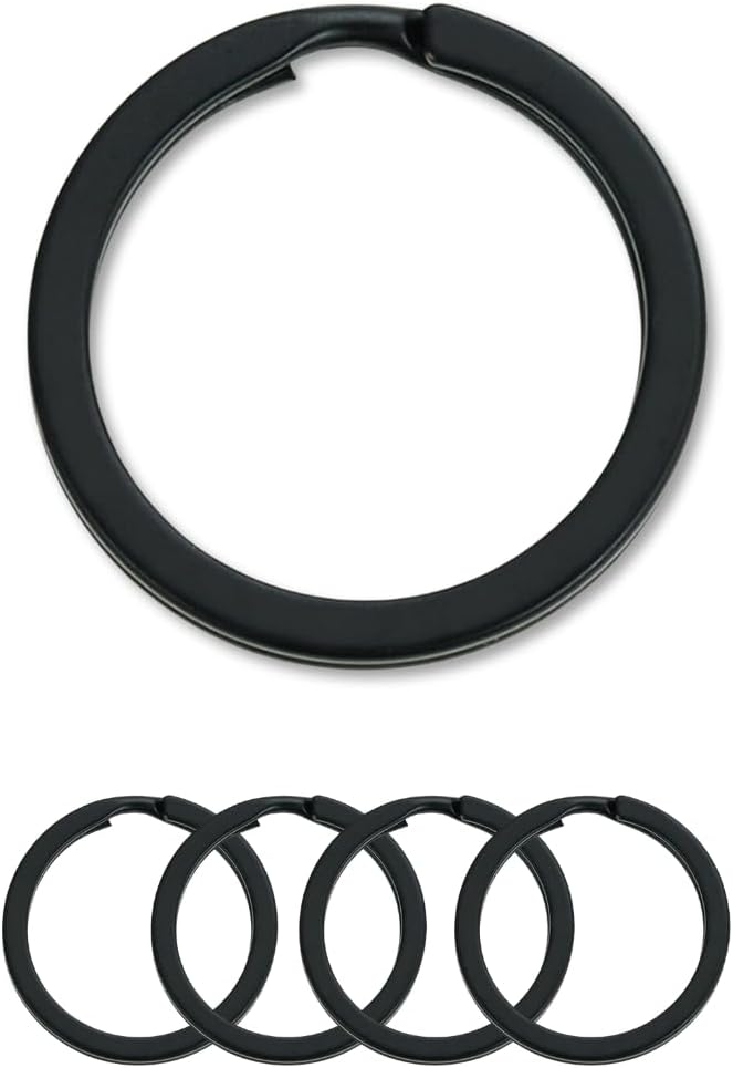 Tectonic 32mm Large KeyRings Heavy Duty for KeyChain Hoops, Car Keys & Home Keys, Key Rings are suitable for Men & Women (4-Pack) - 1 Year, Full warranty