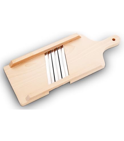 KADAX Groenteschaaf van hout, koolschaaf met 3 scherpe roestvrijstalen messen, komkommerschaaf, traditionele koolschaaf, keukenschaaf voor groenten, komkommerrasp (43 x 16 cm