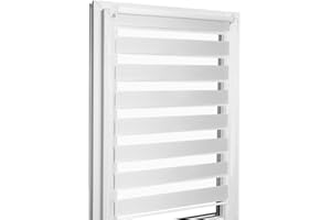 ‎HOME-VISION Home-Vision® DuoRollo Klemmfix, Doppelrollo ohne Bohren mit Klämmträgern, DuoRollos für Fenster und Türen (Weiß, B130cm x H130cm)