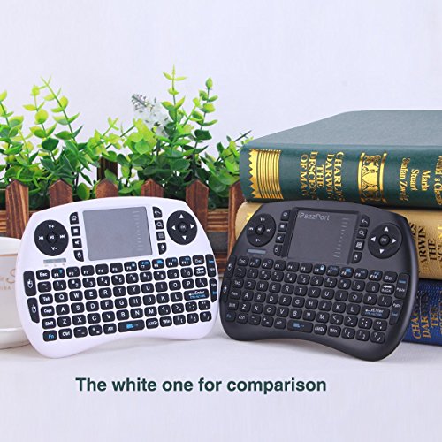 Hintergrundbeleuchtung Mini drahtlose Tastatur 2.4Ghz Schnurlose Tastatur mit Touchpad Maus Wireless Backlit Keyboard mit wiederaufladbare Batterie für Android tv box, Smart TV, Raspberry pi, HTPC, Mini PC, Google Smart TV, Linux, Windows, Mac - 7