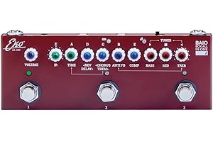 EKO GUITARS - BAIO A PEDALE MULTIEFFETTO CON IR INTEGRATI PER CHITARRA ACUSTICA, CLASSICA E BASSO ACUSTICO, 8 IR, Controlli Tono, Compressore, 2 Eff. Modulazione, 2 Eff. Ritardo, Live/Preset