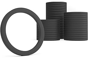 KKM SEALS Guarnizione Gomma O-ring Piana in EPDM - O Ring Guarnizioni Idrauliche - Oring Rondelle Gomma - O'ring a Rubinetto Cucina - 50 Pezzi (14,5x9x2 mm)