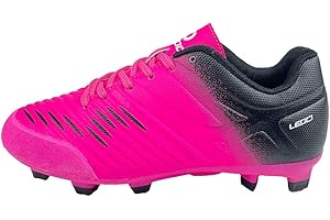 LEOCI Football Shoes - Kid's Anti-Slip Soccer Boots Toddler Outdoor Comfort Cleats