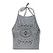 Produktbild Bellelove Damen-Mandala-Druck ärmelloses Neckholder Tank Crop Tops Weste Bluse T-Shirt