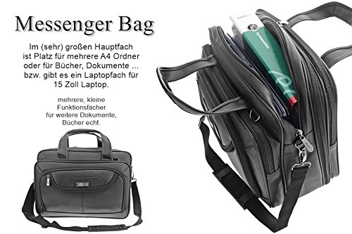 Schultertasche Citybag Flugbegleiter Ausweistasche Umh  ngetasche Business Messenger Bag Tasche Black NEU