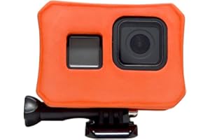 HLEESH Galleggiante Custodia Cover per GoPro 8 - Telaio galleggiante per GoPro Hero 8 Nero, Galleggiante per fotocamera Anti-lavandino Accessorio galleggiante per sport acquatici - Arancione