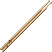 Bacchette Da Batteria Vater Nude Serie 7A - In Hickory, Punta A Palla Di Legno, Senza Finitura, Made In USA