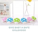 Kindersicherheit Kinderschutz, kantenschutz eckenschutz,Kindersicherung Eckenschützer ,26 Stück Silikon-Marienkäfer-Engel, Tisch-Eckschutz Silikon Stoßschutz zum Schutz für Babys(Pink, Blau, Grün) - 2