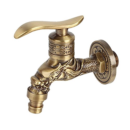 Ahatech Wasserhahn Küche Bad Vintage Antik Messing Wand befestigt