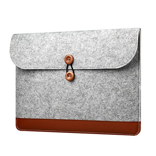 Laptoph  lle Laptoptasche Notebooktasche Sleeve Tasche H  lle Ultrabook Laptop Tasche f  r Apple Macbook Air  Verschluss mit Klettband Schwarz 13 Zoll