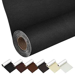 SIA VENDORS Leather Repair Patch Self-Adhesive Large Leather Repair Tape Kit for Furniture, Sofa, Car Seat, Couch, Wallet Fix Tear Aid Leather Sticker(Black) 12x79_Inch