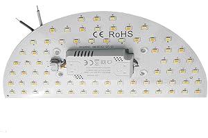 VET ITALY Vetrineinrete® Circolina led modulo neon mezza luna 12 watt per plafoniere applique tripla colorazione di luce 6500k 4000k 3000k
